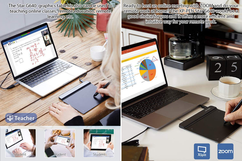 [Australia - AusPower] - XP-Pen StarG640 6x4 Inch Ultrathin Tablet Drawing Tablet & Professional Artist Lycra Glove(Suitable for Right Hand and Left Hand Free Size) 