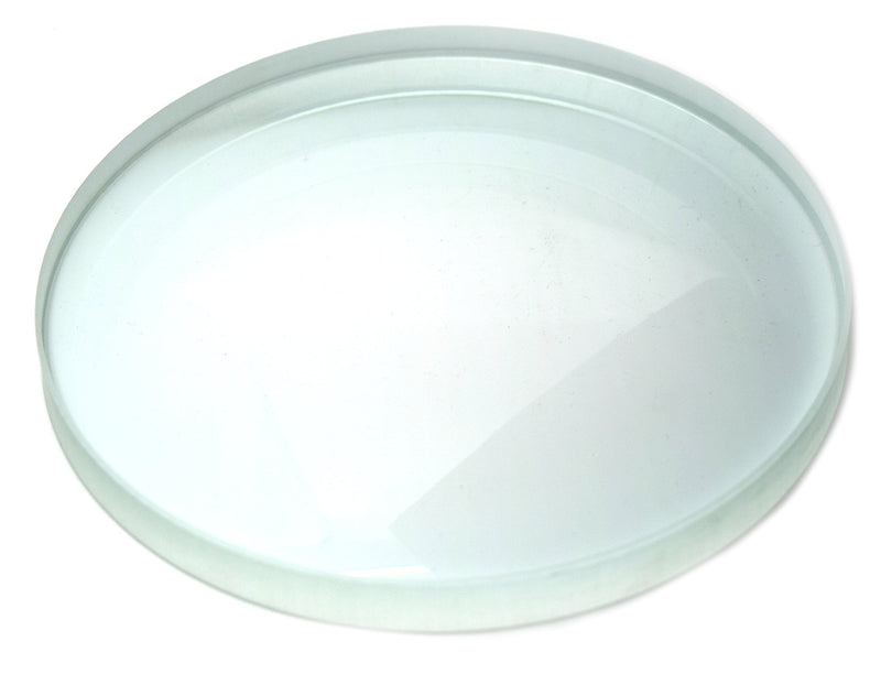 [Australia - AusPower] - Top Spinning Base, 5" (125mm) Surface, 12mm Thick - Double Concave - Premium Optical Glass Lens, 20mm Focal Length - Optically True - Ground, Beveled Edges - Eisco Labs 