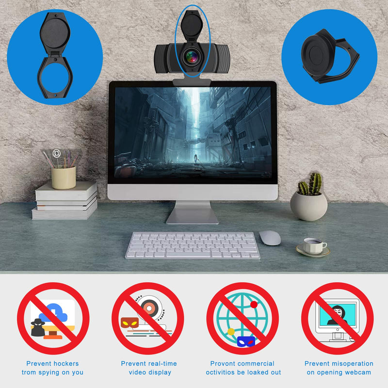 [Australia - AusPower] - Webcam Cover Lens Cap, 3 Pcs Webcam Lens Cover Shutter Hood Cover for Logitech HD Pro Webcam C270/C615/C920/C930e/C922X to Protect Your Privacy and Security 