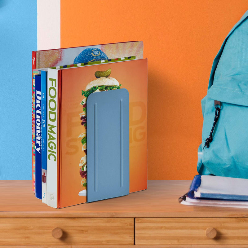 [Australia - AusPower] - Acrimet Jumbo Premium Metal Bookends 9" (Heavy Duty) (Blue Color) (1 Pair) 