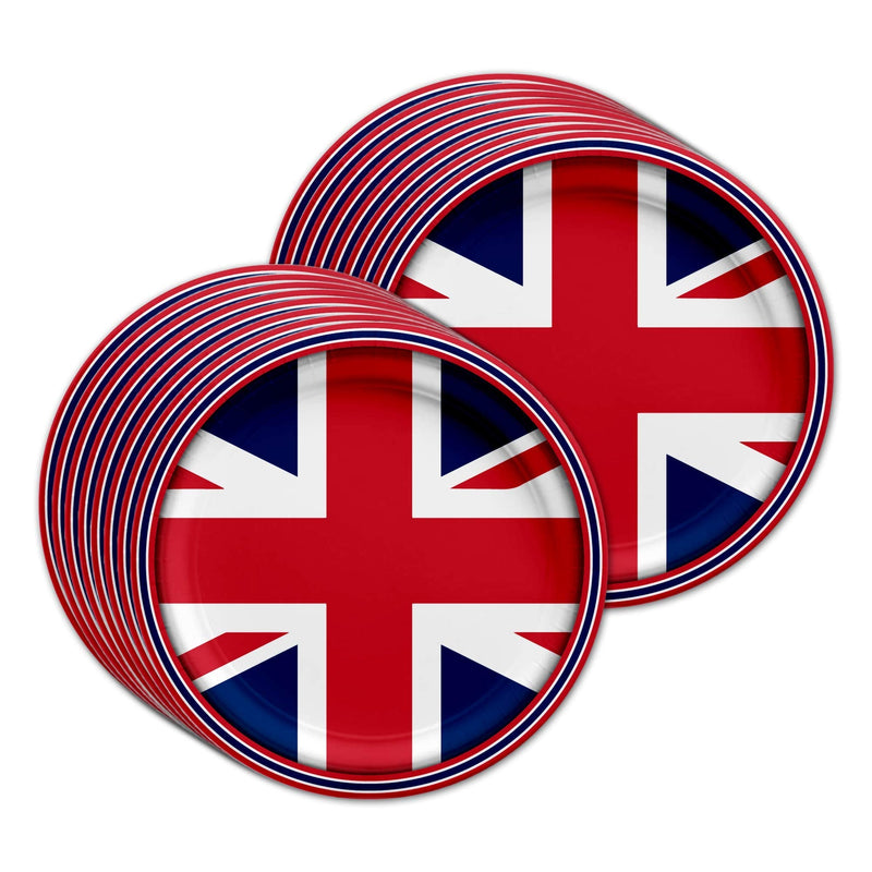 [Australia - AusPower] - Britain UK England British Flag Birthday Party Supplies Set Plates Napkins Cups Tableware Kit for 16 