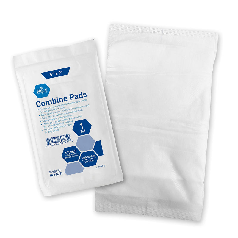 [Australia - AusPower] - Medpride Sterile Abdominal- ABD Combine Pads| 40-Pack, 5 x 9 Inches| Extra Absorbent & Thick, Individually Wrapped Wound Dressing, First Aid Pads| Surgical-Grade, Nonstick- for Heavy Leakage, Post Op 