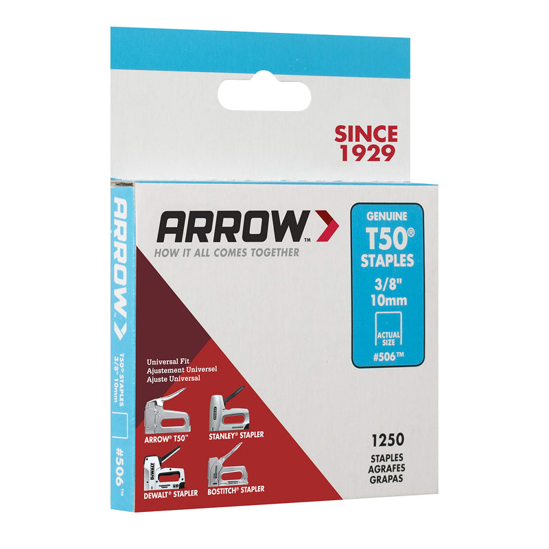 [Australia - AusPower] - Arrow 506 Genuine T50 3/8-Inch Staples, 1250-Pack 