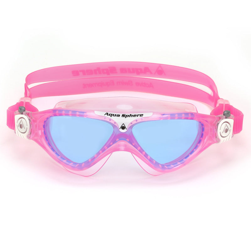 [Australia - AusPower] - Aqua Sphere Vista Junior Swim Goggle, Made In Italy Blue Lens / Pink 