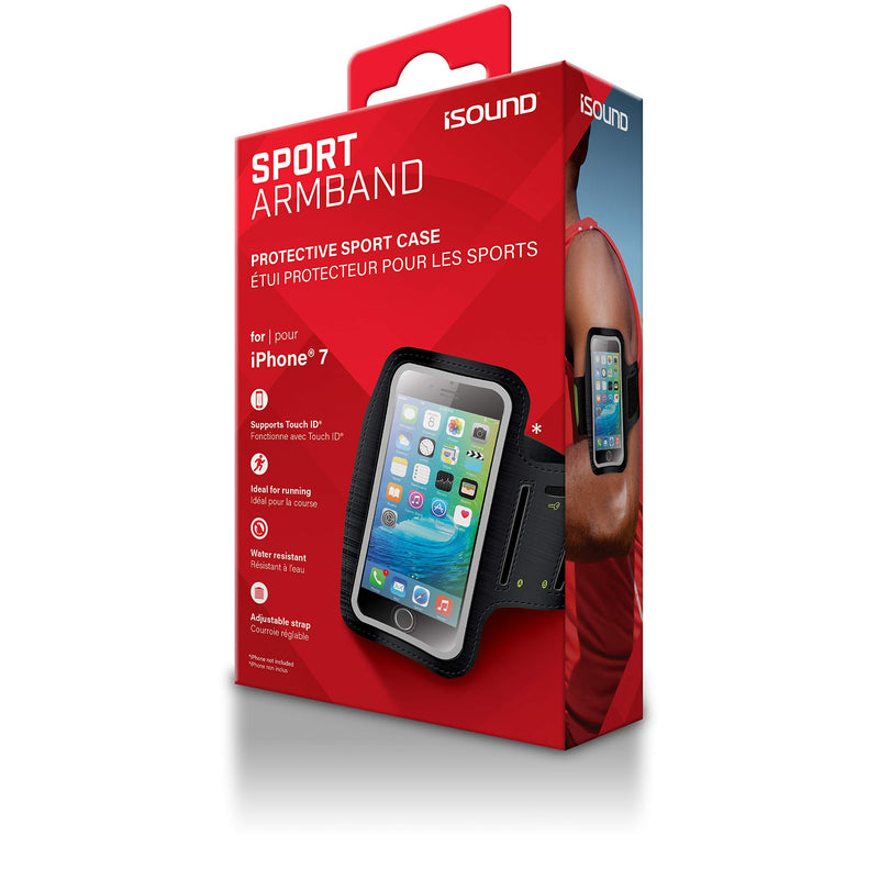 [Australia - AusPower] - iSound Sport Armband Case for Apple iPhone 7 - Black 