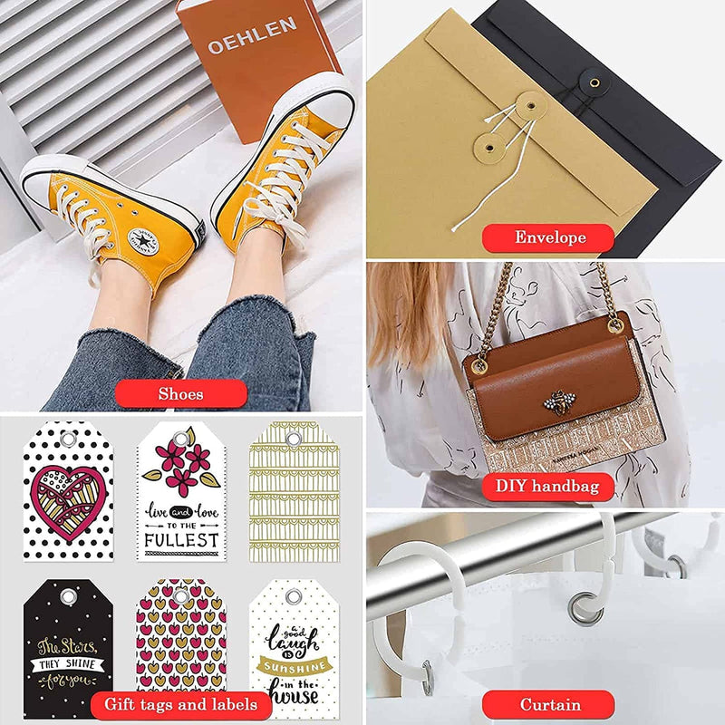 [Australia - AusPower] - 803Pcs Grommet Eyelet Pliers Kit, 1/4 Inch 6mm Grommet Tool Kit with 800 Metal Eyelets with Washers in Gold and Silver, Eyelet Grommets, Portable Grommet Hand Press kit for Leather/Belt/Shoes/Cloths 803pcs 1/4 Inch 