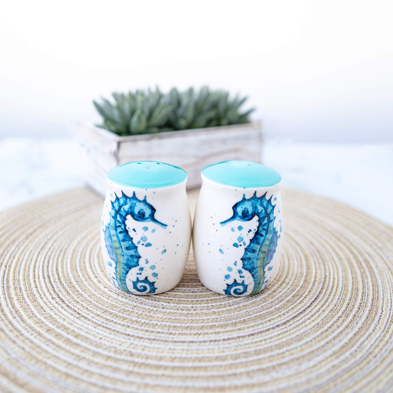 [Australia - AusPower] - Salt and Pepper Shakers - Adorable Ceramic Seahorse Novelty Set 