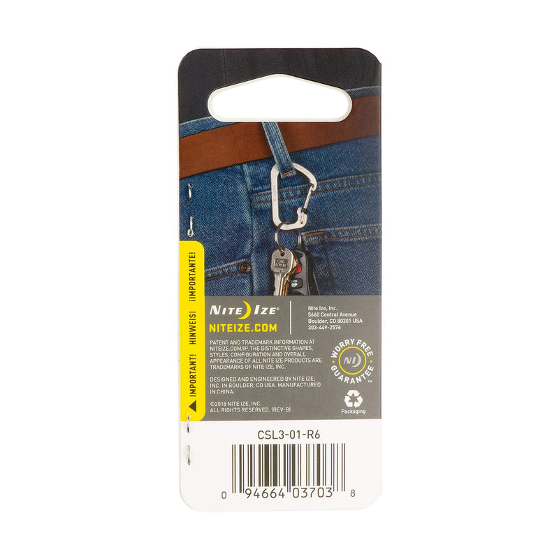 [Australia - AusPower] - Nite Ize CSL3-01-R6 SlideLock Carabiner, Size #3, Black 