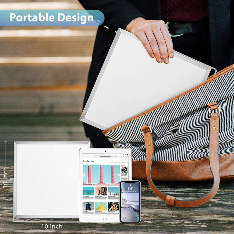 [Australia - AusPower] - Small WhiteBoard with Stand 10" X 10", ARCOBIS Magnetic Double-Sided Dry Erase White Board Easel for Desk Students Kids Home Office Silver 10“ X 10” 