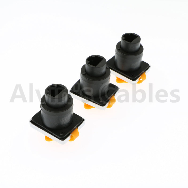 [Australia - AusPower] - Alvin's Cables RJ45 Waterproof Connector Sockets IP65 Ethernet Panel Mount RJ45 Connector 3 Pcs Yellow&black 