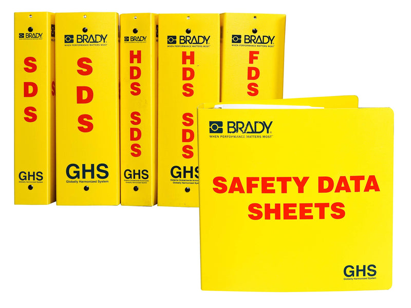 [Australia - AusPower] - Brady 121184 GHS - 3" Safety Data Sheet Binder - English,Yellow 