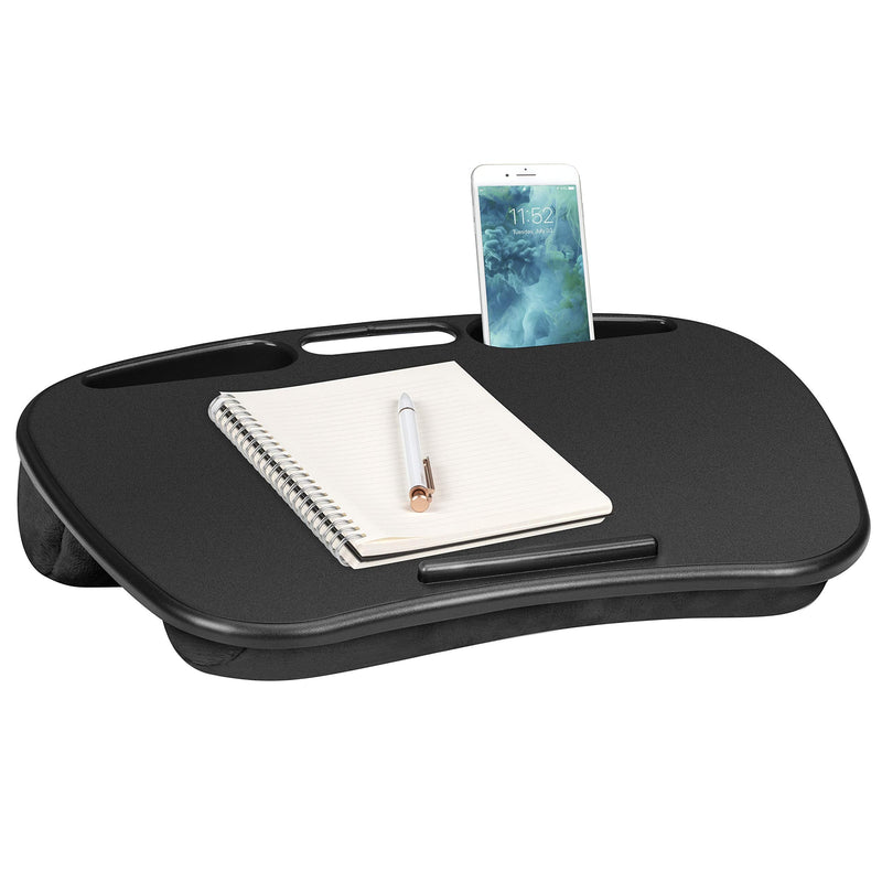 [Australia - AusPower] - LapGear Mydesk Lap Desk with Device Ledge and Phone Holder - Black - Fits Up to 15.6 Inch Laptops - Style No. 44448 