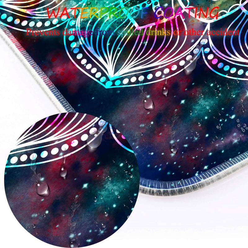 [Australia - AusPower] - RGB Gaming Mouse Pad and Coasters Set,Mandala in Galaxy Extended Soft Led Mouse Pad with 10 Lighting Modes, Anti-Slip Rubber Base,Computer Keyboard Mouse Mat 800 x 300mm / 31.5×11.8 inches Mandala in Galaxy 
