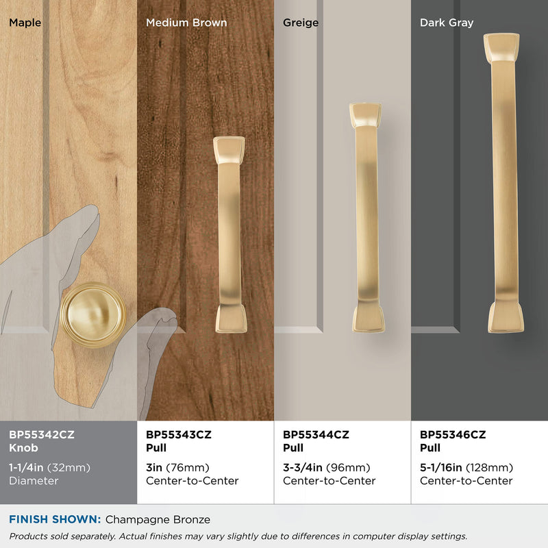 [Australia - AusPower] - Amerock | Cabinet Knob | Champagne Bronze | 1-1/4 inch (32 mm) Diameter | Revitalize | 1 Pack | Drawer Knob | Cabinet Hardware 1-1/4 in (32 mm) Diameter 