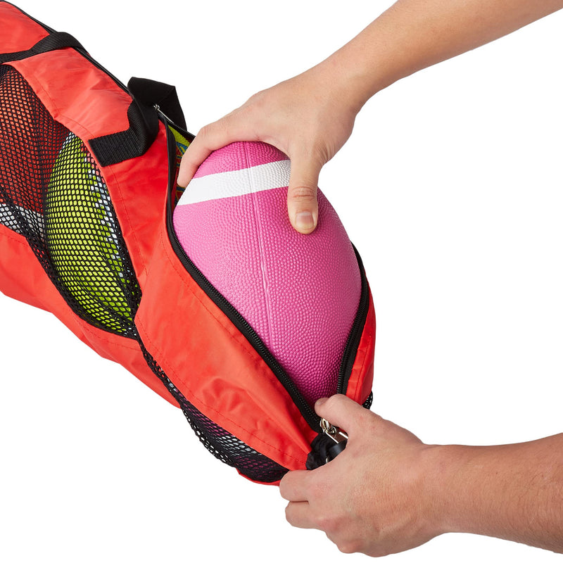[Australia - AusPower] - XL Football Carrying Bag – Extra-long 93" Sports Duffel with Backpacking Carry Strap – Holds 10 Footballs - Travel Bag for Multiple Balls & Small Accessories - Practice, Training, Games & Workouts 
