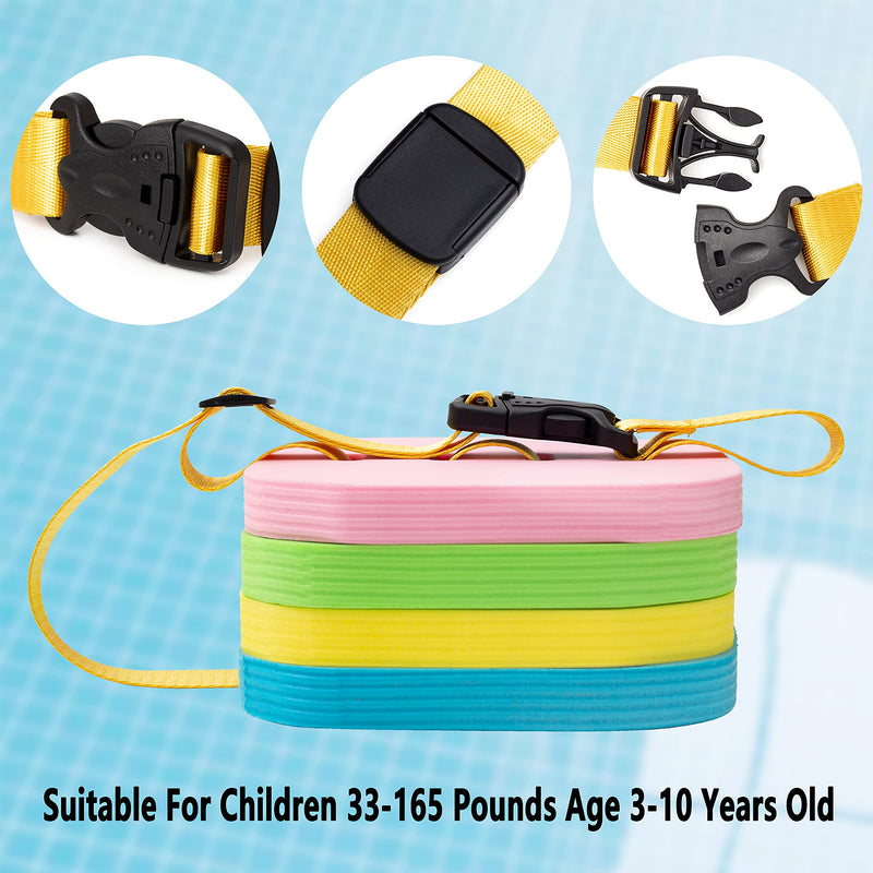 [Australia - AusPower] - Back Float Safety Swim Trainer Swimming Bubble Belt with Adjustable Split Layers Swim Bubbles Belts Secure Clip Buckle Progressive Swim Floaties for Kids Toddler Children Sport Pool Lesson 