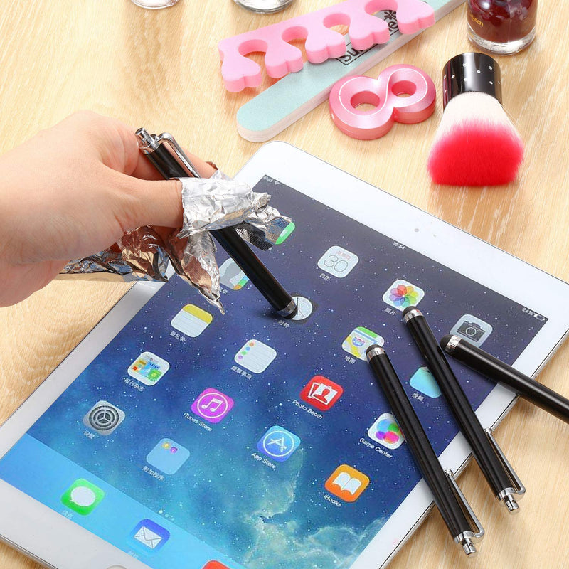 [Australia - AusPower] - Stylus Pen Set of 100 Universal Capacitive Stylus Compatible with Samsung, Tablet, Most Devices with Capacitive Touch Screen (Black) Black 