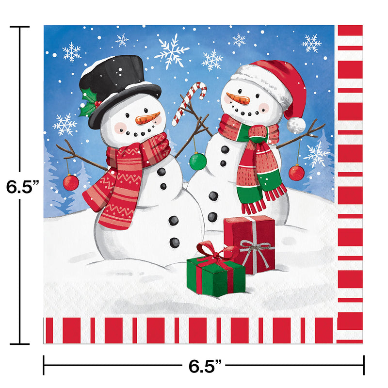 [Australia - AusPower] - Candy Cane Snowman Christmas Napkins, 16 ct 