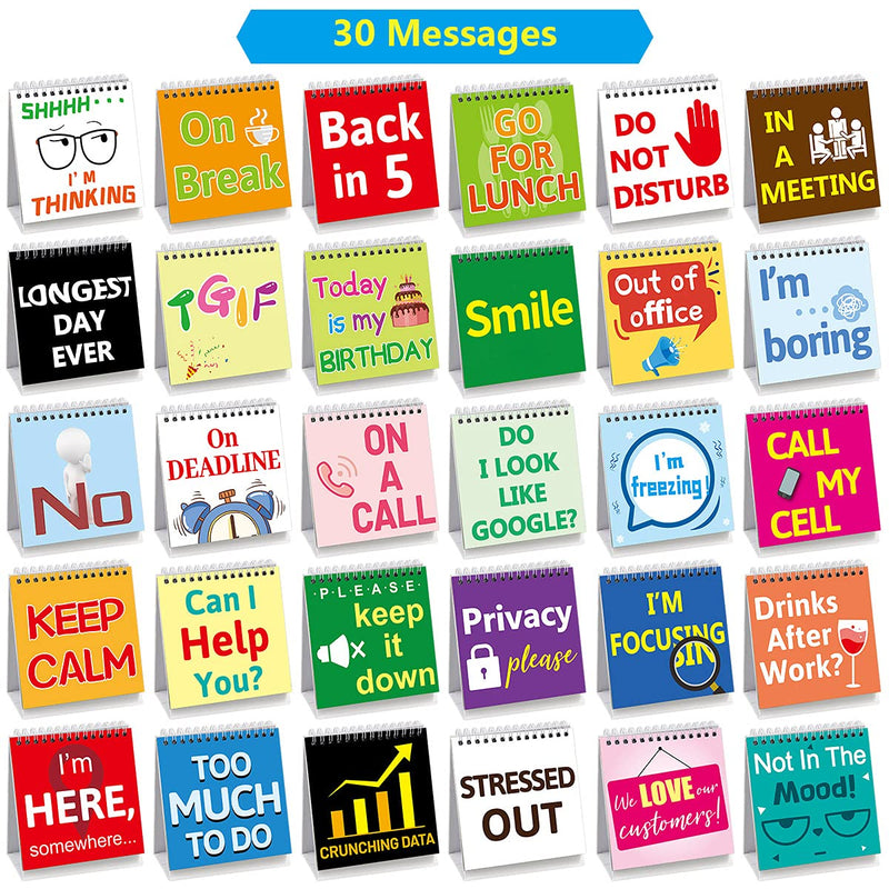 [Australia - AusPower] - Funny Desk Signs 30 Different Fun and Flip-Over Messages for Office Gifts Desk Accessories 
