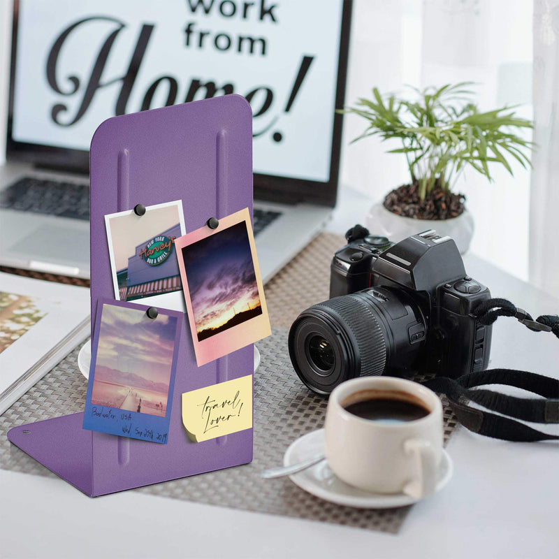 [Australia - AusPower] - Acrimet Jumbo Premium Metal Bookends 9" (Heavy Duty) (Purple Color) (1 Pair) 