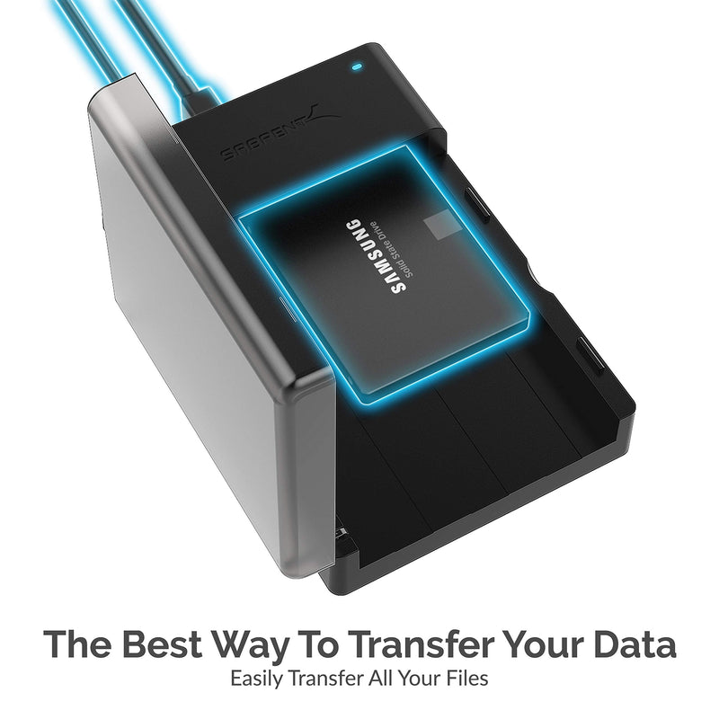 [Australia - AusPower] - SABRENT USB 3.0 to SATA External Hard Drive Lay-Flat Docking Station for 2.5 or 3.5in HDD, SSD [Support UASP and 20TB] (EC-DFLT) ORIGINAL 