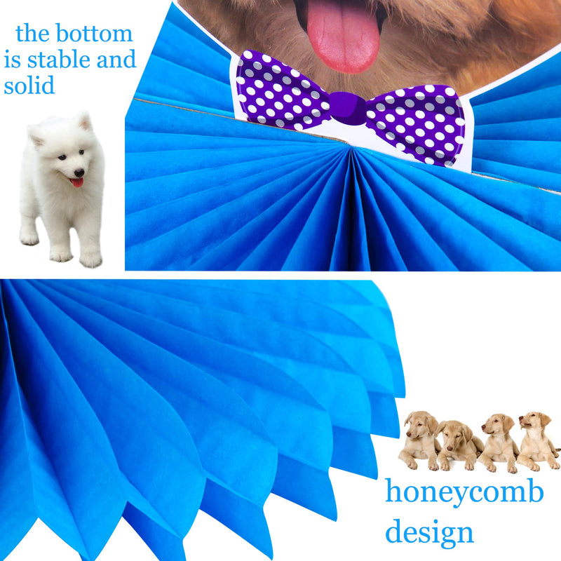 [Australia - AusPower] - Dog Party Table Decorations 9pcs Dog Face Table Honeycomb Centerpieces for Dog Theme Baby Shower Birthday Party Supplies 