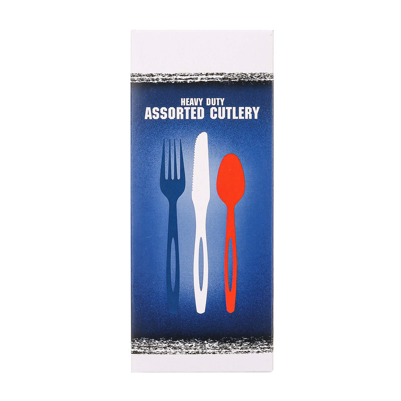 [Australia - AusPower] - Kingsford Full Size Assorted Plastic Cutlery 75ct Heavy Duty Disposable Plastic Cutlery Set Includes 30 Forks 20 Knives and 25 Spoons for Any Occasion Plastic Cutlery, Red, White, Blue, 75 Count 75 Pieces 