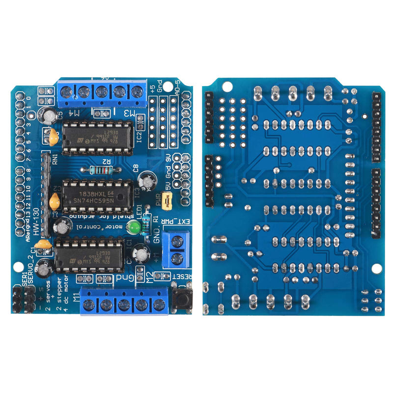 [Australia - AusPower] - ALAMSCN Robot Motor Kit DC Motor 3-6V Gear TT Motor with Tire Wheel + L293D Motor Drive Controller Motor Control Expansion Board for Arduino Smart Car 