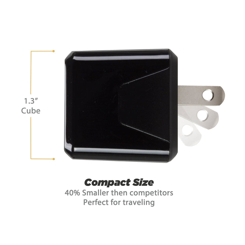 [Australia - AusPower] - SCOSCHE USBH121 SuperCube Flip Single USB Port Wall Charger for USB Devices, Black 
