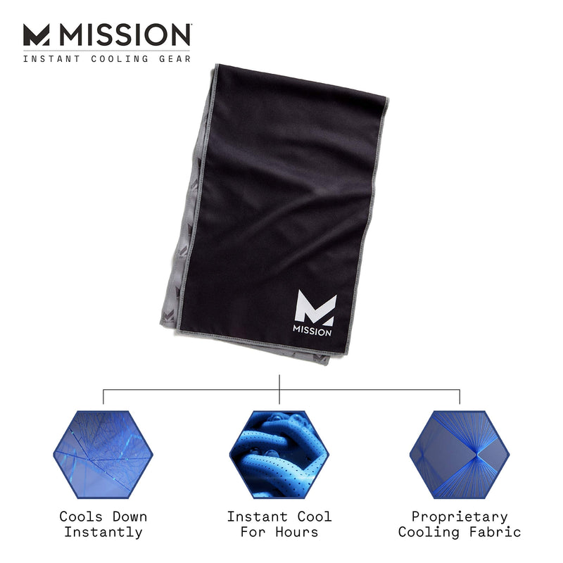 [Australia - AusPower] - Mission Original Cooling Towel- Evaporative Cool Technology, Cools Instantly When Wet, UPF 50 Sun Protection, for Sports, Yoga, Golf, Gym, Neck, Workout, 10” x 33” 