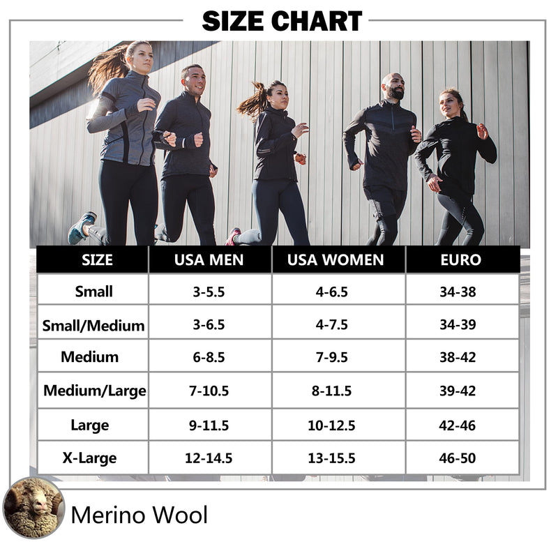 [Australia - AusPower] - Athletic Running Socks, ZEALWOOD Unisex Merino Wool Anti-blister Cushion Hiking Socks,1/3 Pairs 3xgrey-no Show Large 