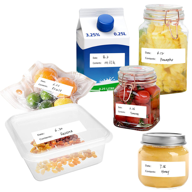 [Australia - AusPower] - 500 Freezer Refrigerator Food Labels Reminder Water Oil Resistant in Roll with Perforation Line,Removable Adhesive Printed Version 