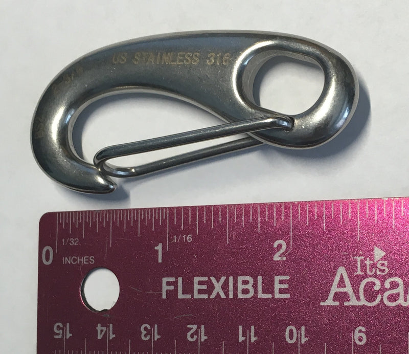 [Australia - AusPower] - 3 Pieces Stainless Steel 316 Spring Snap Lobster Claw 2 3/4" Marine Grade 