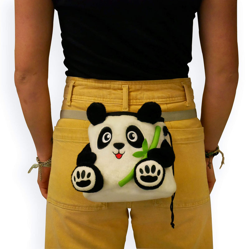 [Australia - AusPower] - YY Vertical Panda Chalkbag for Rock Climbing Gymnastics Bouldering Suitable for Adults and Children Cute Animal Chalk Bag with Belt Ideal for Rock Climbing 