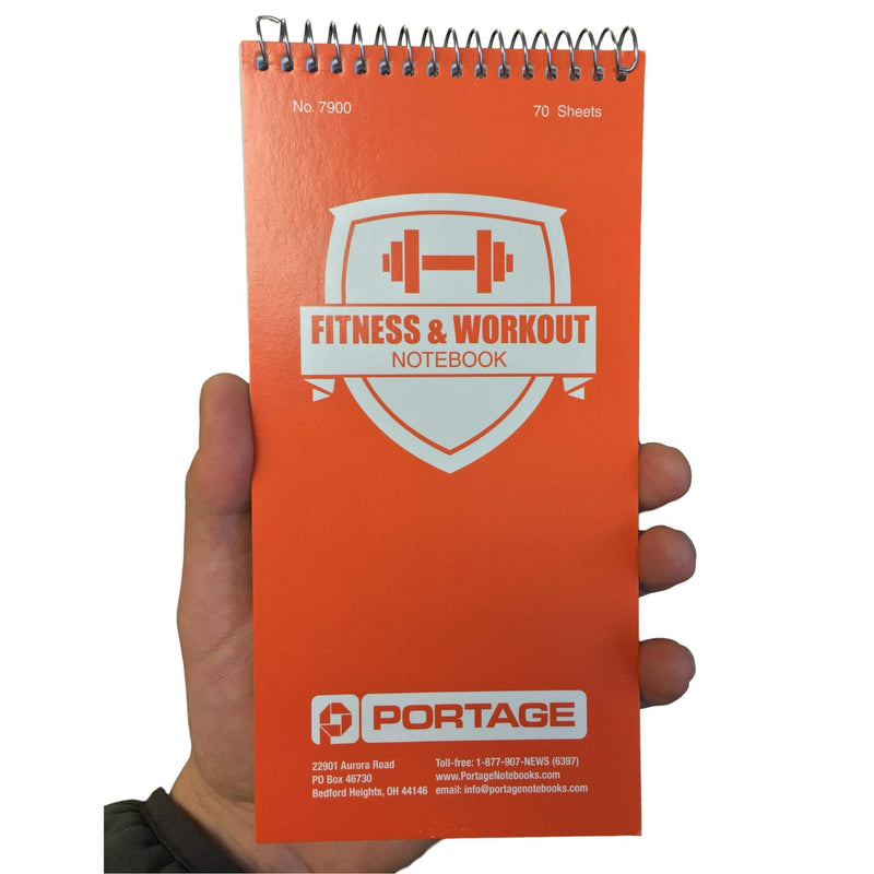 [Australia - AusPower] - Fitness & Workout Notebook - Fitness Tracker Journal, Workout Log, Exercise & Weight Training Notebook Planner, Fitness Tracker Log for Bodybuilding – 4 x 8 Inches, 140 Pages / 70 Sheets (Pack of 3) 