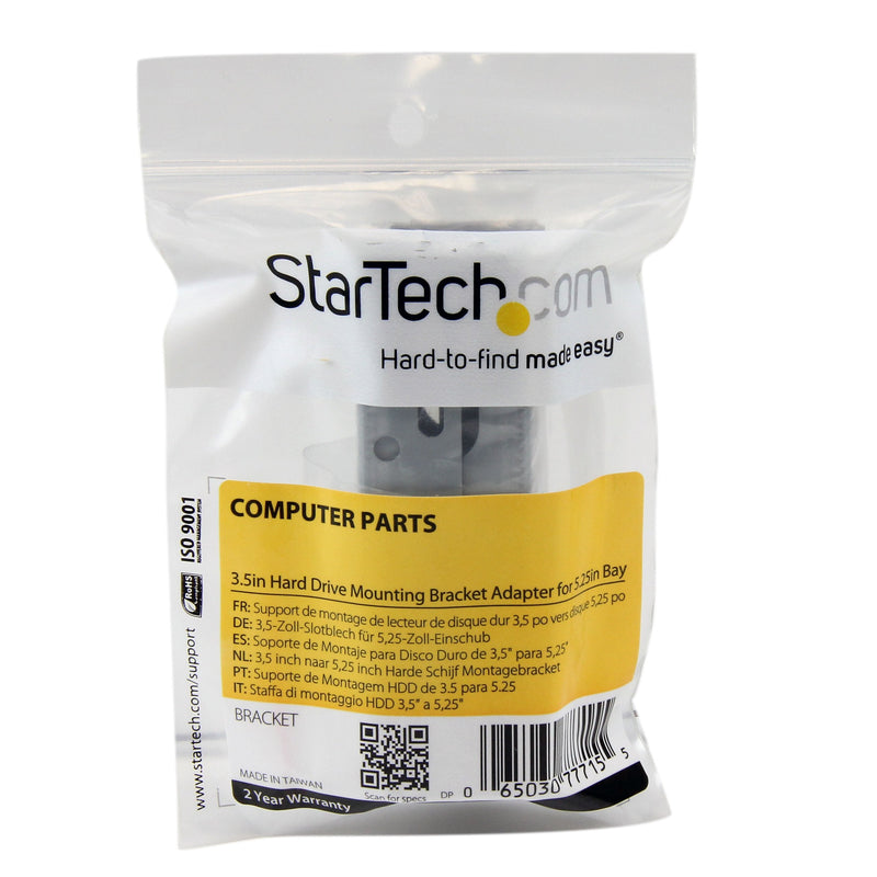 [Australia - AusPower] - StarTech.com 3.5in Universal Hard Drive Mounting Bracket Adapter for 5.25in Bay - 3.5 to 5.25 HDD Drive Adapter (BRACKET) 1 x 5.25in 1 x 3.5in 