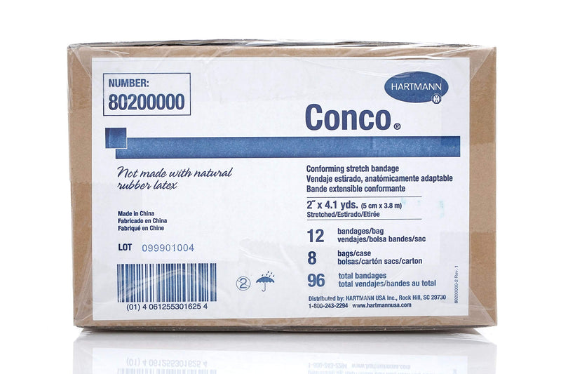 [Australia - AusPower] - Hartmann Conco Conforming Stretch Bandage, Woven Gauze, 1-ply, 2" X 4.1yd Roll, Non-Sterile, 80200000 (Case of 96) 