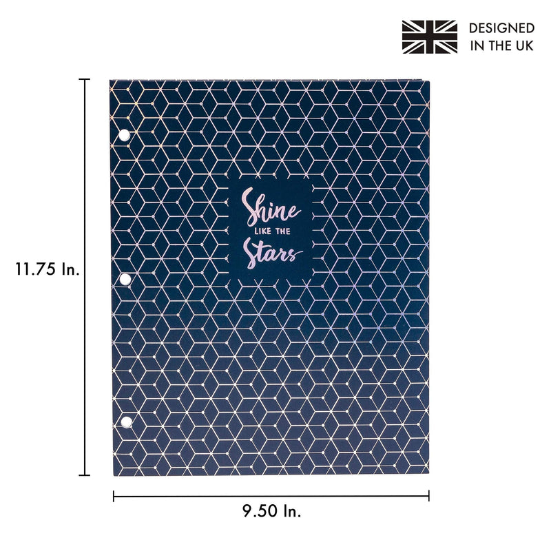 [Australia - AusPower] - Pukka Pad, 2 Pocket Folder, Portfolio Organizer, Fits 3-Ring Binder, Office, School, 9.5 x 11.75 in, 3 Designs, 6 Pack Glee 