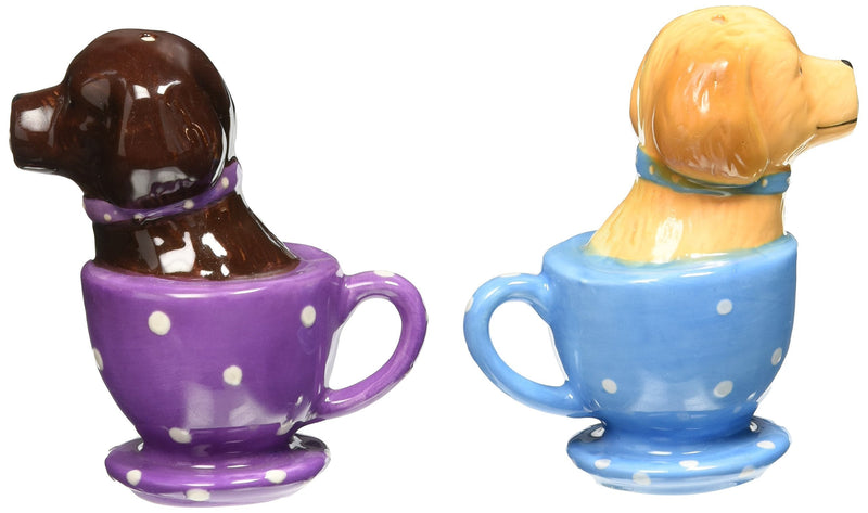 [Australia - AusPower] - Pacific Trading Labrador Retriever Teacup Magnetic Salt & Pepper Shakers They Kiss! Attractives, 3 1/2'' Tall 