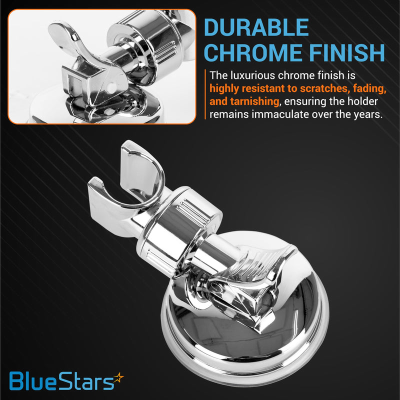 [Australia - AusPower] - BlueStars 360Â° Adjustable Suction Shower Head Holder Bracket - Relocatable Handheld Showerhead and Wall Mounted Suction Bracket - for Bathroom - Pack of 2 