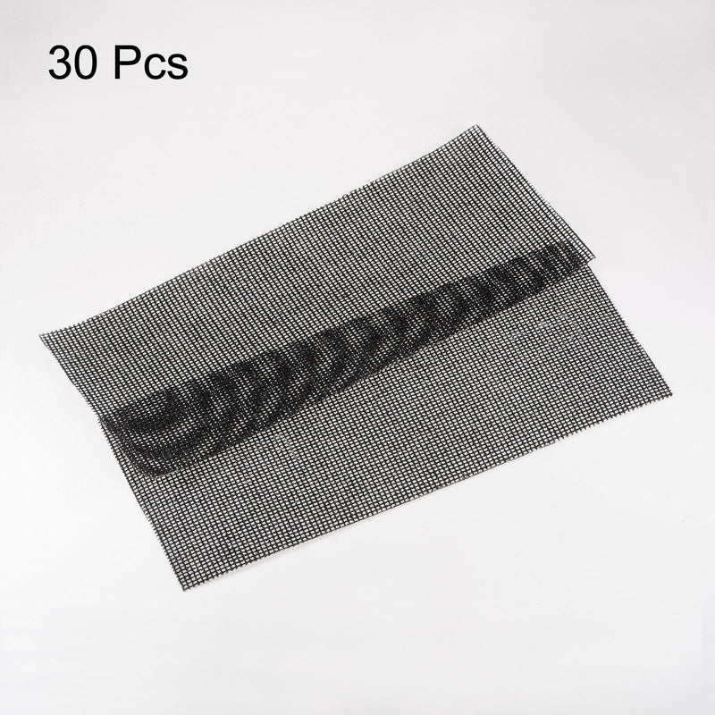 [Australia - AusPower] - HARFINGTON 30pcs 80 Grits Mesh Sanding Screen Sheets 4-1/2" x 11" Wet or Dry Sandpaper Dust Free Abrasive Pads for Car Wood Drywall Metal Polishing & Grinding 80 Grit 