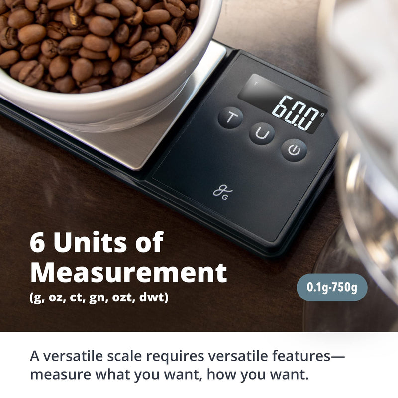 [Australia - AusPower] - Greater Goods Digital Pocket Scale - 750 x 0.1 Gram Resolution | Lab Analytical Scale, Gram Scale, Espresso Scale, Letter Scales 750g x 0.1g 