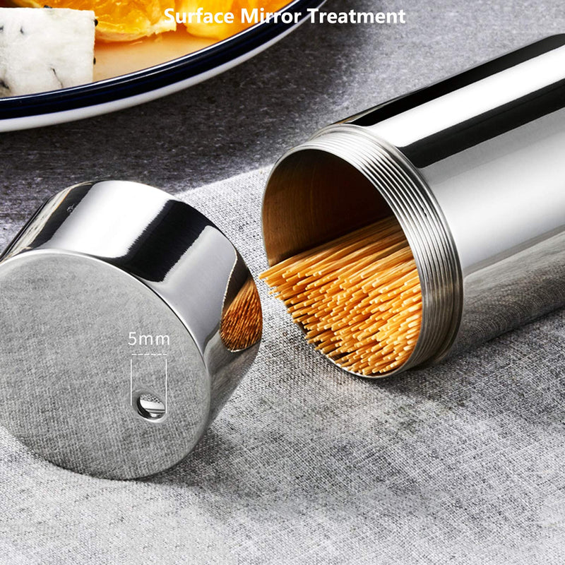 [Australia - AusPower] - Makidar Toothpicks Holder Dispenser Stainless Steel (Chromed) Chromed 