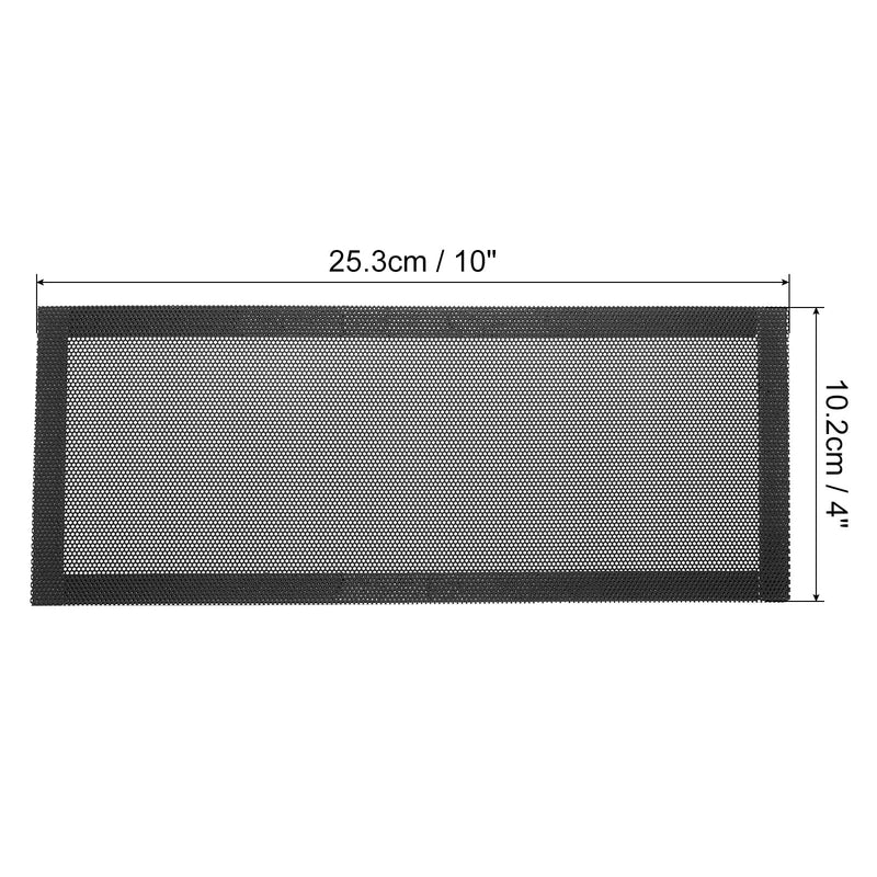 [Australia - AusPower] - PATIKIL 4"x10" Magnetic Vent Cover, 6 Pack Floor Wall Air Registers Cover Strong Magnet Vent Screen Mesh for Blocking Hair Dust Debris, Black 4x10 Inch 