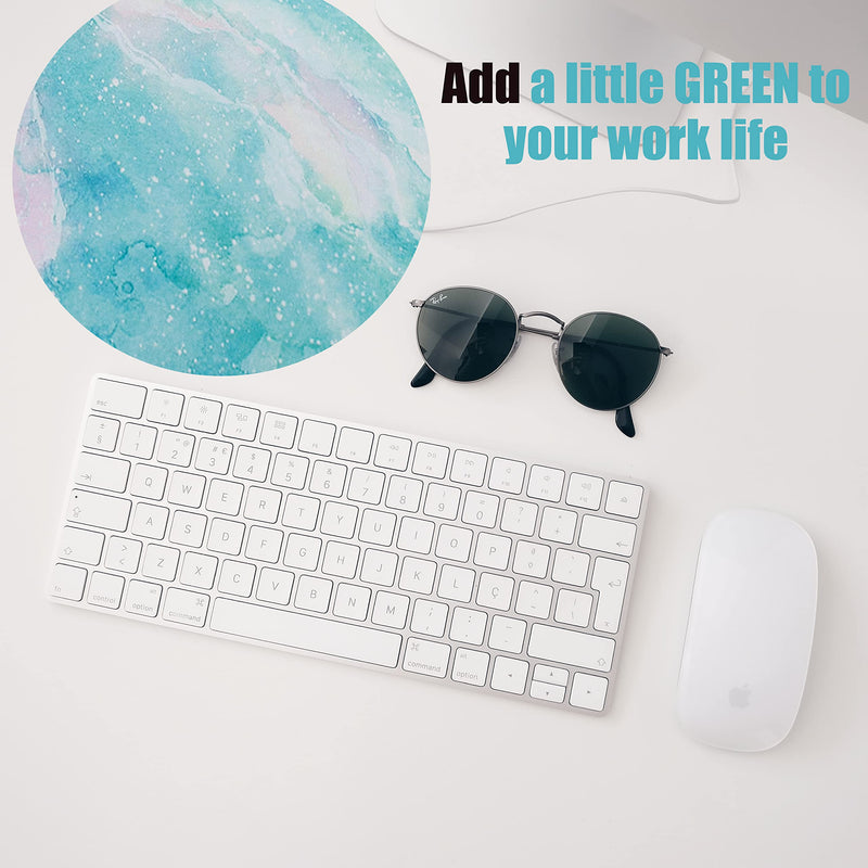 [Australia - AusPower] - Agirlvct Large Mouse Pad,Marble Office Desk Mat, Non-Slip Desk Pad Protector for Keyboard ,Laptop Desk Leather Cover,Waterproof Writing Mat Business Gift for Office Home (Light Blue,31.5" x 11.8") 