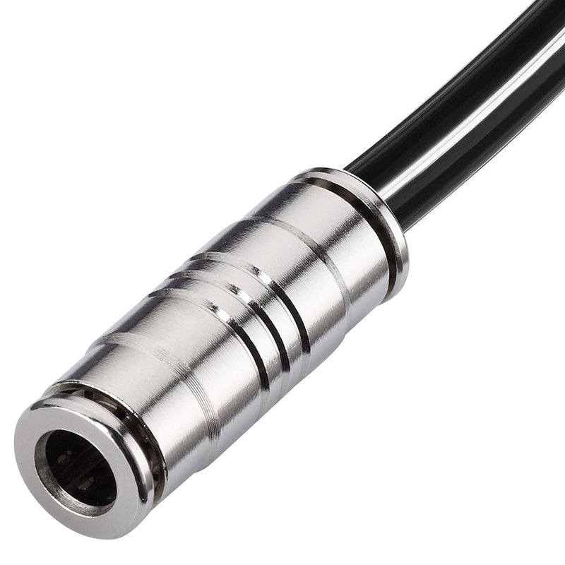 [Australia - AusPower] - Utah Pneumatic Push To Connect Air Line Fittings 1/4"Od Union Straight Tube Connector Air Fittings Quick Connect Push Lock Fittings Air Bag Fittings Pneumatic Tube Fittings Plated Brass Push (5 Pack) 