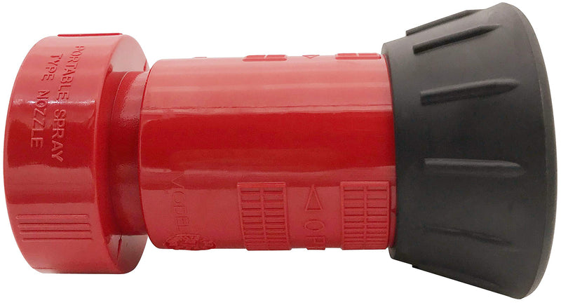 [Australia - AusPower] - SpringSpray 1-1/2" NPSH Fire Hose Nozzle Spray Polycarbonate Jet Fog Industrial Fireman 1.5" Nozzle 75 gpm Fire Equipment 1-1/2"NPSH 