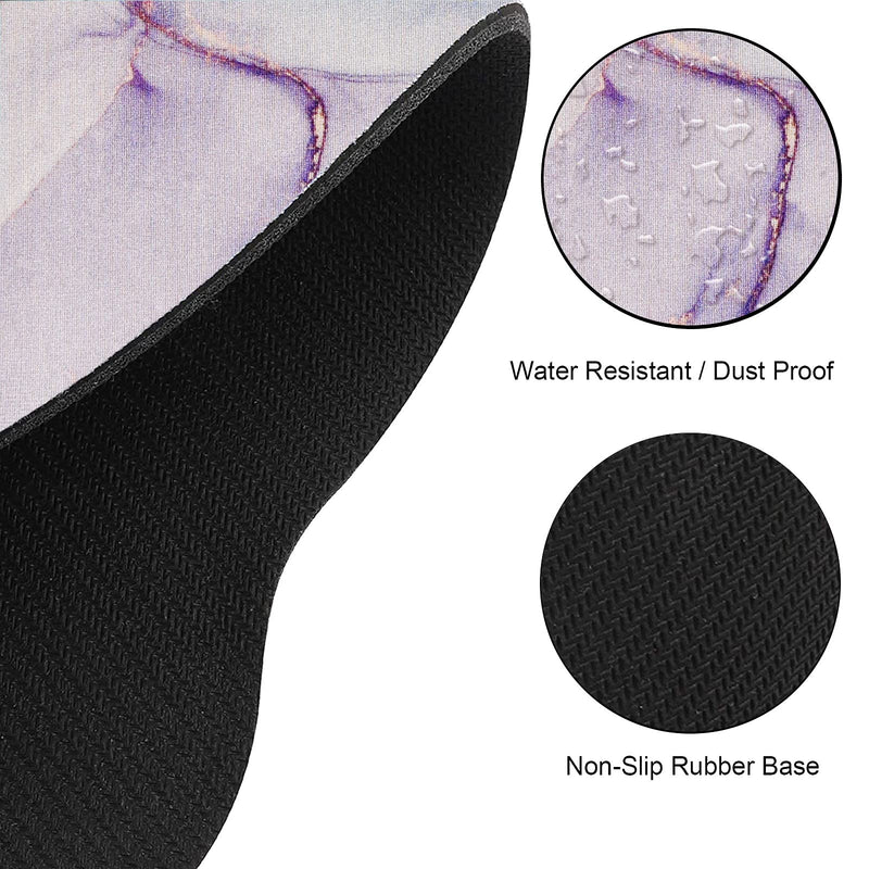 [Australia - AusPower] - Ergonomic Mouse Pad with Wrist Rest Support Gel, ArtSo Non Slip Rubber Base Pad Computer PC Laptop Women Men Mousepad for Home, Office, Gaming, Working Easy Typing, Pain Relief, Purple Blue Marble Pink Blue Marble 