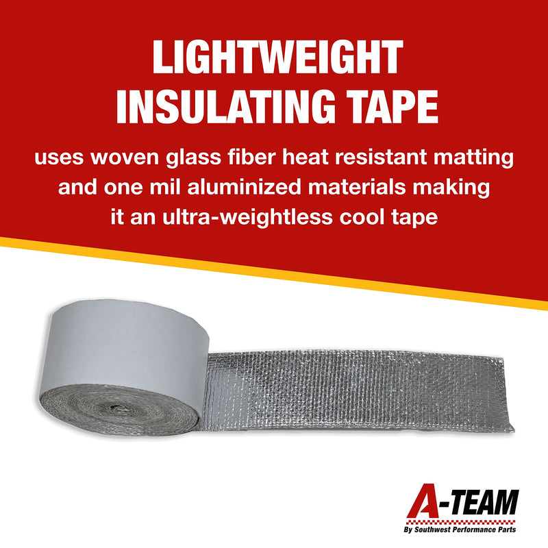 [Australia - AusPower] - A-Team Performance - Heat Shield Tape - with PSA Ultra-Lightweight Self-Adhesive Heat Resistant Heat Reflective Thermal Tape 1.5" x 15' - Roll Adhesive Backed Heat Barrier 