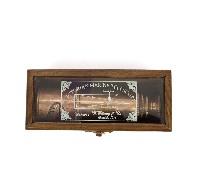 [Australia - AusPower] - Vintage 1915 Retro Sailor Marine Telescope Copper Antique Royal Navy Gift Item 